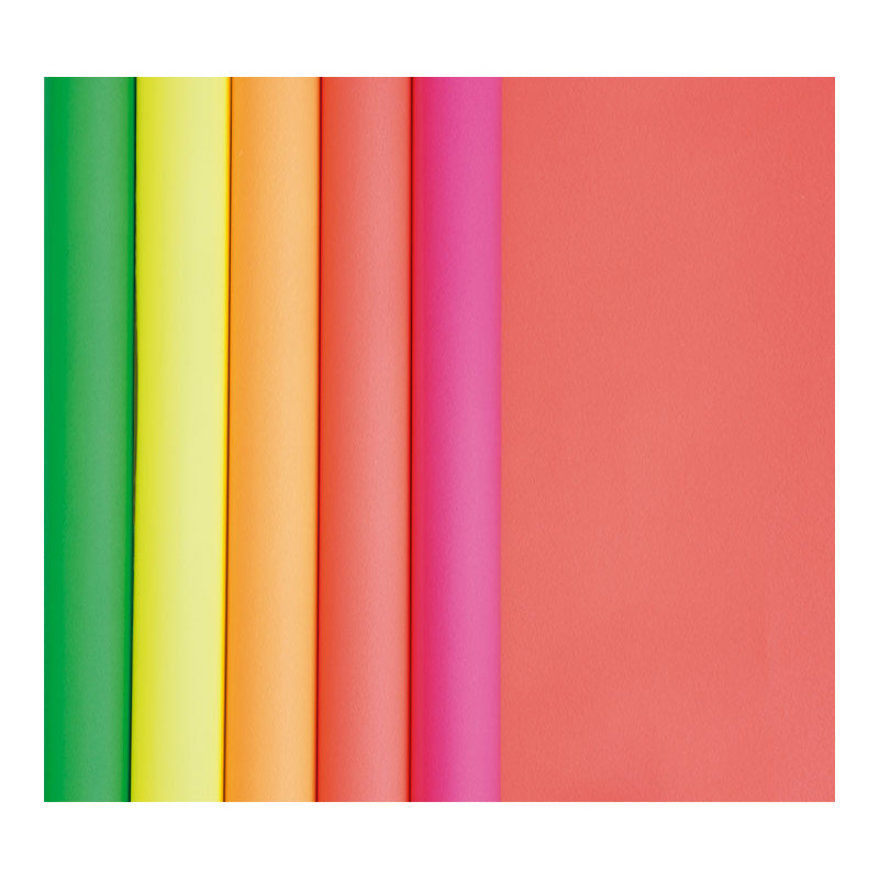 EXPOSITOR 20 ROLLOS PAPEL REGALO CLAIREFONTAINE FLUOR 0,35x5m
