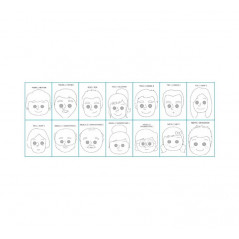 BOLSA 14 CARETAS NIEFENVER PARA COLOREAR: FAMILIA
