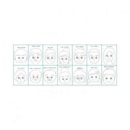 BOLSA 14 CARETAS NIEFENVER PARA COLOREAR: FAMILIA