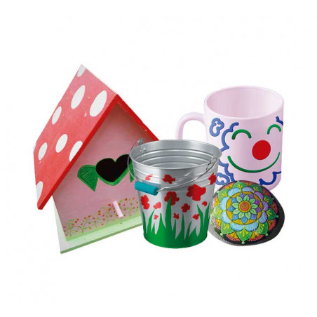 BASKET 6 BOTES PINTURA PLAYCOLOR ACRYLIC BASIC  250ml