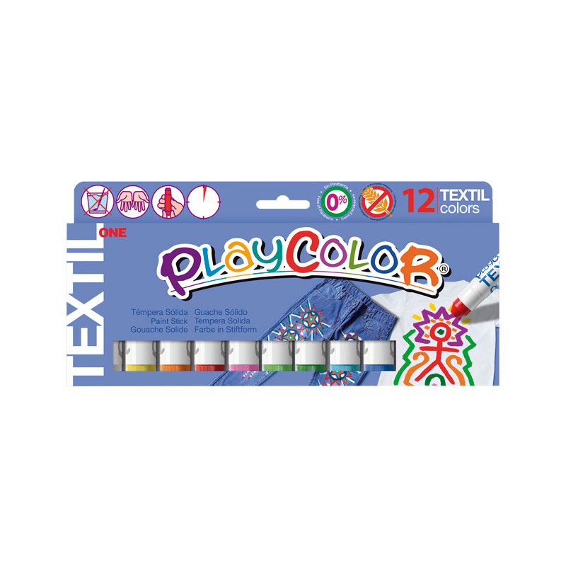 ESTUCHE 12 BARRAS PLAYCOLOR TEXTIL ONE