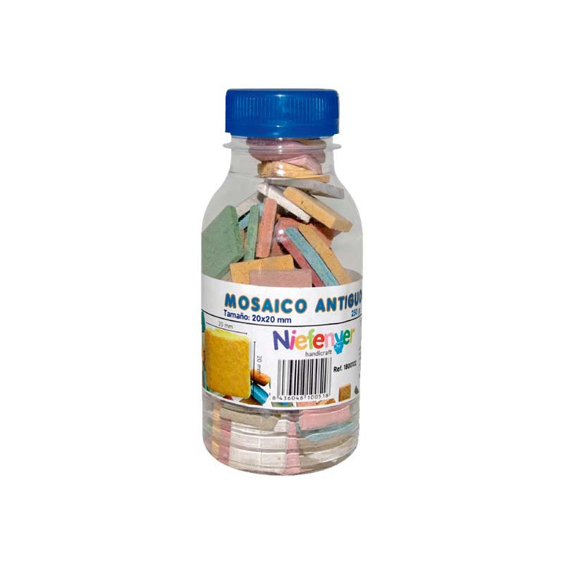 BOTE MOSAICO ANTIGUO NIEFENVER 250gr 20x20mm BOTE MOSAICO ANTIGUO NIEFENVER 250gr 20x20mm