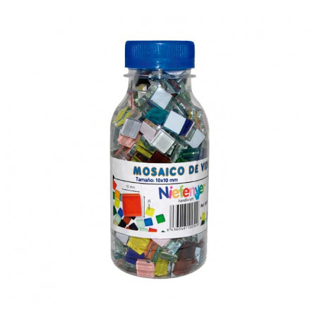 BOTE MOSAICO VIDRIO NIEFENVER 400gr 10x10mm