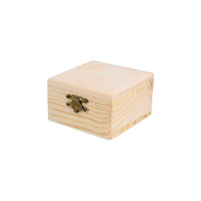 CAJA MADERA DE PINO INNSPIRO CUADRADA 8,5x8,5x5cm