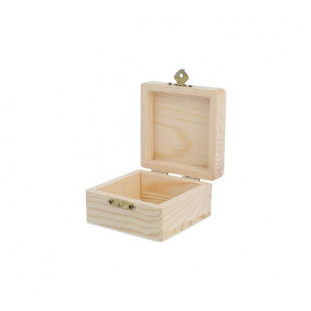 CAJA MADERA DE PINO INNSPIRO CUADRADA 8,5x8,5x5cm