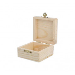 CAJA MADERA DE PINO INNSPIRO CUADRADA 12x12x8cm