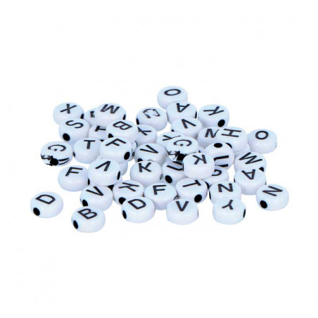 BOLSA 300 ABALORIOS REDONDOS INNSPIRO ABECEDARIO 7mm