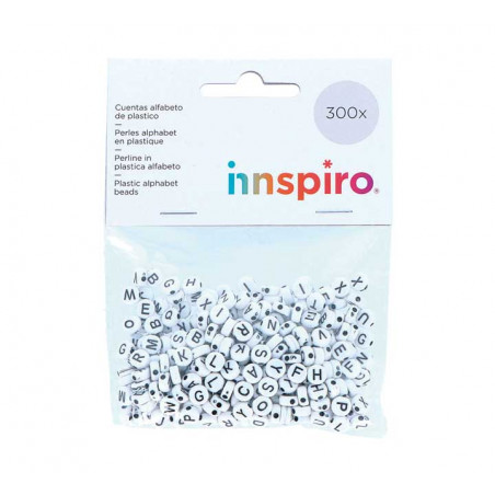 BOLSA 300 ABALORIOS REDONDOS INNSPIRO ABECEDARIO 7mm