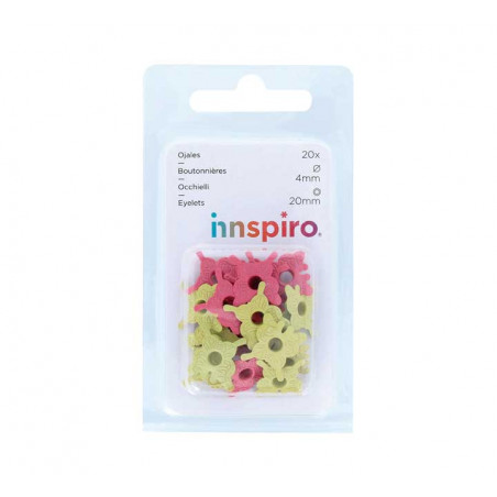 SET 20 OJALES INNSPIRO "MARIPOSAS"  20mm