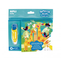 SET BLOC 4h APLI KIDS + PINCEL DE AGUA "AQUA FUN SELVA"