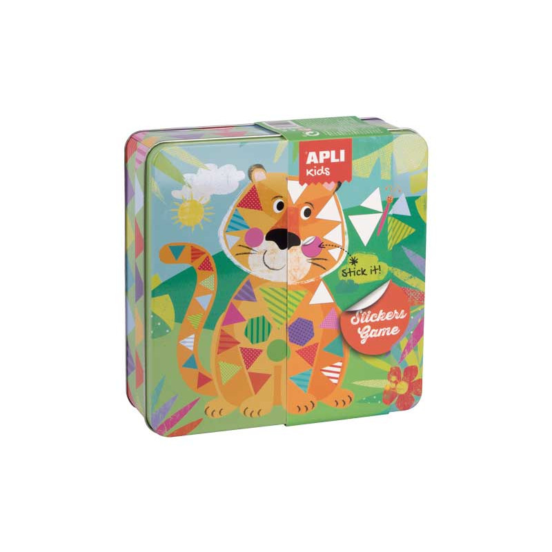 CAJA METÁLICA APLI KIDS STICKERS GAME "SELVA"