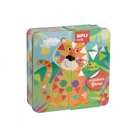 CAJA METÁLICA APLI KIDS STICKERS GAME "SELVA"