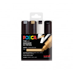 ESTUCHE 4 MARCADORES UNI POSCA PC-8K GSW