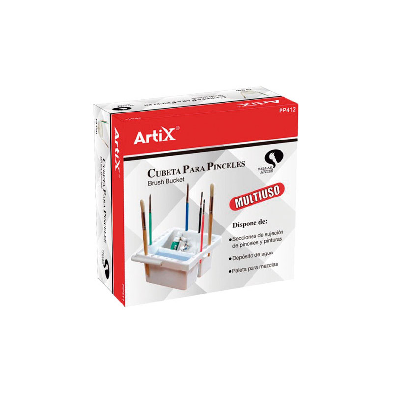 CUBO LIMPIA PINCELES ARTIX CUADRADO 13cm CUBO LIMPIA PINCELES ARTIX CUADRADO 13cm