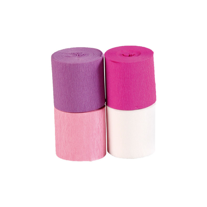 PACK 4 ROLLOS PAPEL CREPÉ CLAIREFONTAINE 5cmx10m MIX ROSA PACK 4 ROLLOS PAPEL CREPÉ CLAIREFONTAINE 5cmx10m MIX ROSA
