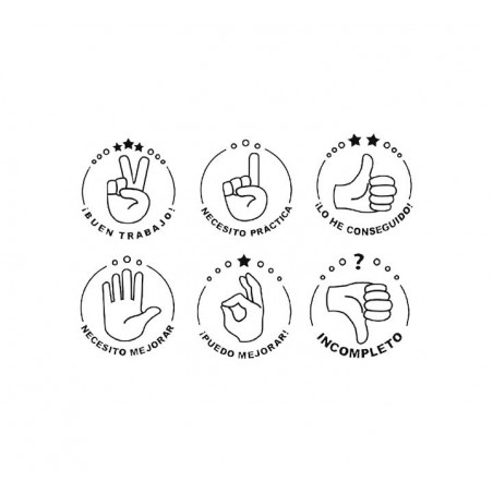 BOTE 6 SELLOS DE MOTIVACIÓN NIEFENVER "MANOS"