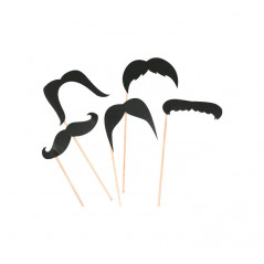 PACK 6 BIGOTES NIEFENVER DE CARTULINA