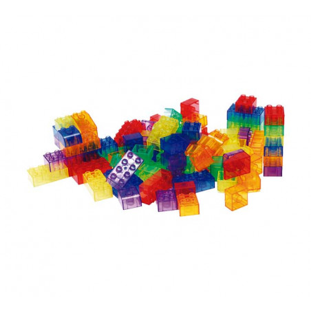 CAJA 90 PIEZAS CONSTRUCCIÓN HENBEA TRANSLÚCIDOS