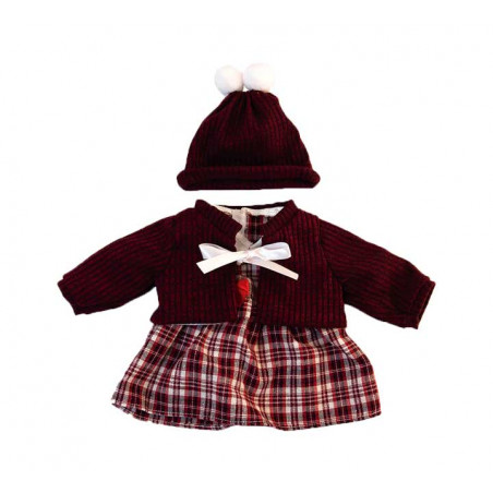 ROPA MINILAND PARA MUÑECOS 40cm "CONJUNTO FRÍO VESTIDO"