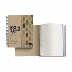 CUADERNO MIQUEL RIUS NOTEBOOK 4 "ECOHOJAS" 120h A5