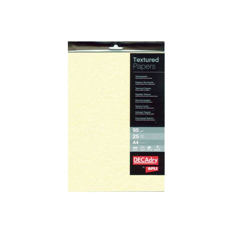 BLÍSTER 25h PAPEL PERGAMINO APLI CHAMPÁN A4 95gr BLÍSTER 25h PAPEL PERGAMINO APLI CHAMPÁN A4 95gr