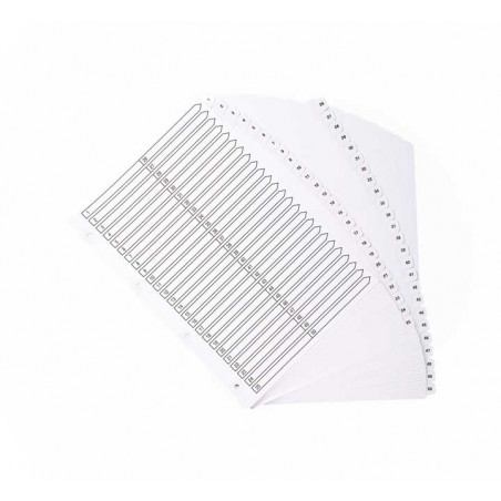 SEPARADORES EXACOMPTA DE CARTULINA 1-50 POSICIONES