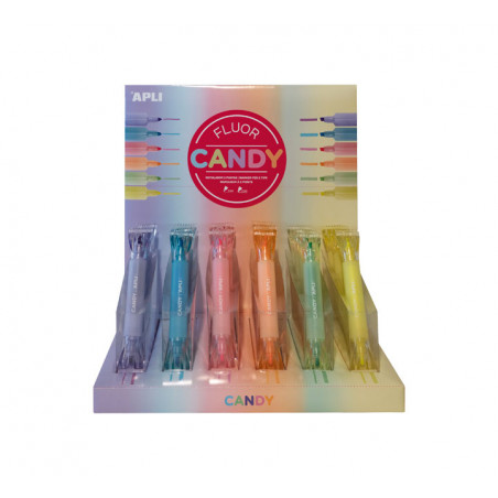EXPOSITOR 36 u. MARCADORES APLI FLUOR CANDY