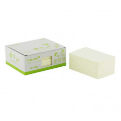 CAJA 12 BLOCS NOTAS ADHESIVAS RECICLADAS A-SERIES 125x75mm