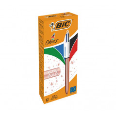 BOLÍGRAFO BIC 4 COLORES ROSE GOLD