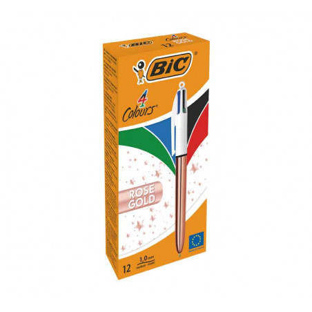 BOLÍGRAFO BIC 4 COLORES ROSE GOLD