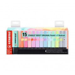 PEANA 15 MARCADORES FLUORESCENTES STABILO BOSS ORIGINAL PASTEL