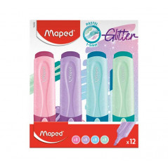EXPOSITOR 12 MARCADORES MAPED GLITTER FLUO PEP`S PASTEL