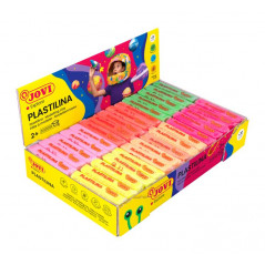 CAJA 30 PASTILLAS PLASTILINA JOVI "NEON" 50gr