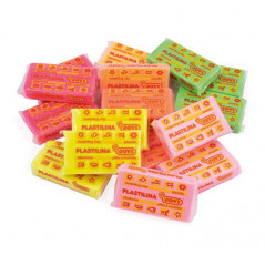 CAJA 30 PASTILLAS PLASTILINA JOVI "NEON" 50gr