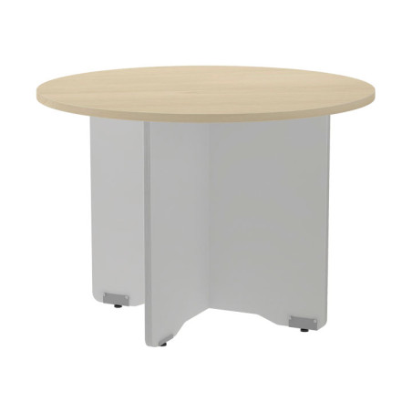 MESA ROCADA CIRCULAR Y PIE PANEL SERIE MEETING COL. HAYA - HAYA 100 CM