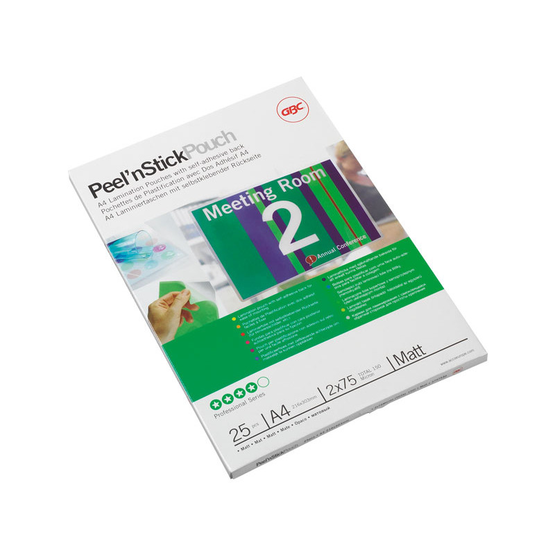 CAJA 100 CARTERAS GBC AUTOADHESIVAS