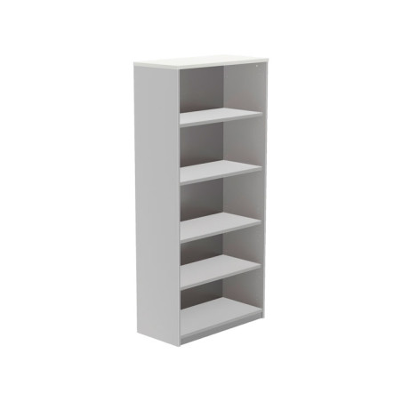 ARMARIO LIBRERÍA ROCADA SERIE STORE  ALUMINIO - BLANCO 195x90cm
