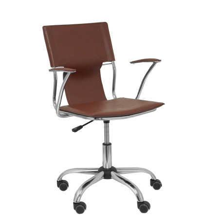 SILLA OPERATIVA BOGARRA MARRÓN CON BRAZOS