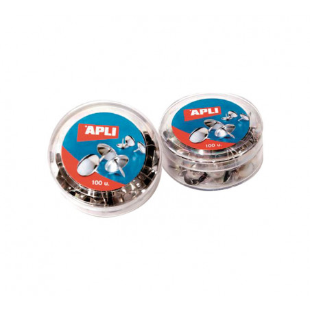 CAJA 100 CHINCHETAS APLI NIQUELADAS 10mm