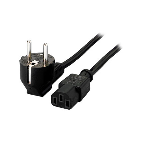 112120 CABLE DE TRANSMISIÓN NEGRO 1,8 M C13 ACOPLADOR CEE7/4