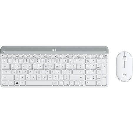 SLIM WIRELESS KEYBOARD AND MOUSE COMBO MK470 TECLADO USB ESPAÑOL BLANCO