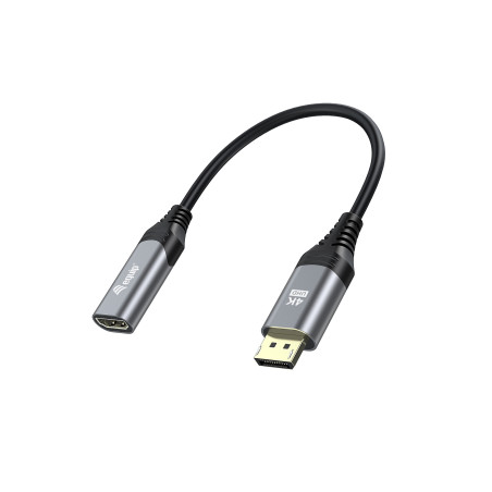 133445 ADAPTADOR DE CABLE DE VÍDEO 0,15 M DISPLAYPORT HDMI NEGRO, GRIS