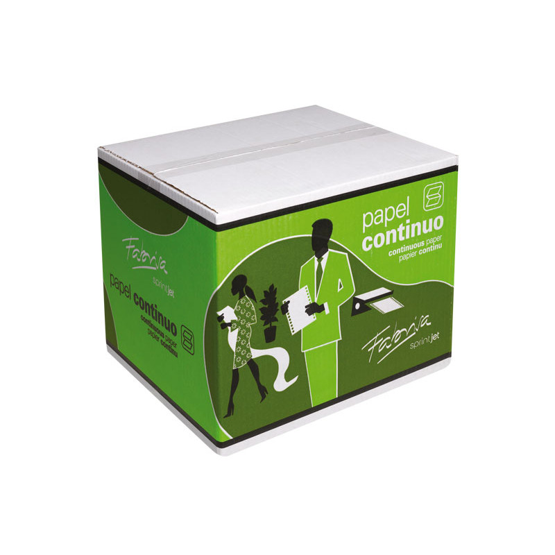 CAJA 2500h PAPEL CONTINUO FABRISA 24x11" 2 TREPADOS