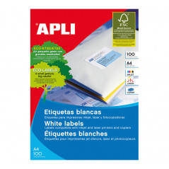 CAJA 100h ETIQUETAS POLIVALENTES APLI 210x297mm