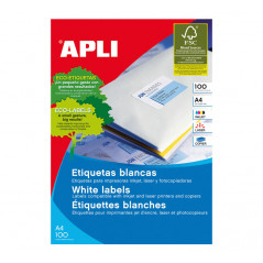 CAJA 100h ETIQUETAS POLIVALENTES APLI 97x42,4mm