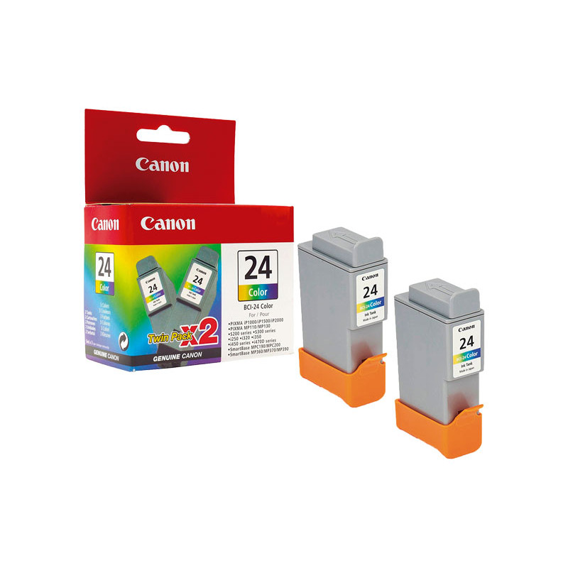 PACK 2 INKJET ORIGINAL CANON BCI-24CL