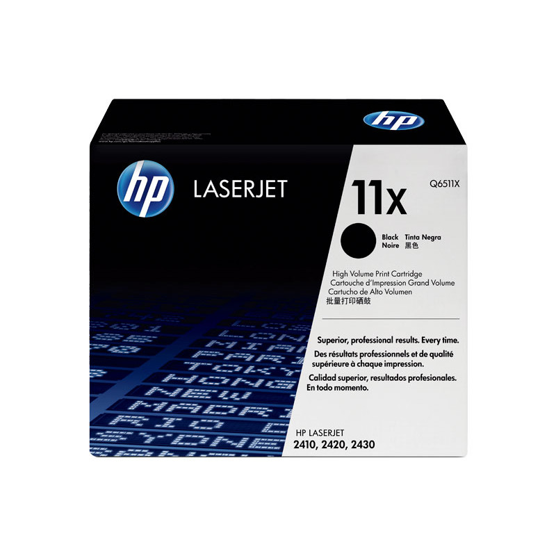 CARTUCHO DE TÓNER ORIGINAL LASERJET HP 11X DE ALTA CAPACIDAD