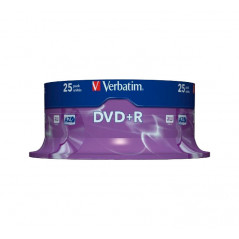 BOBINA 25 DVD+R 16X 4.7GB ADVANCED AZO