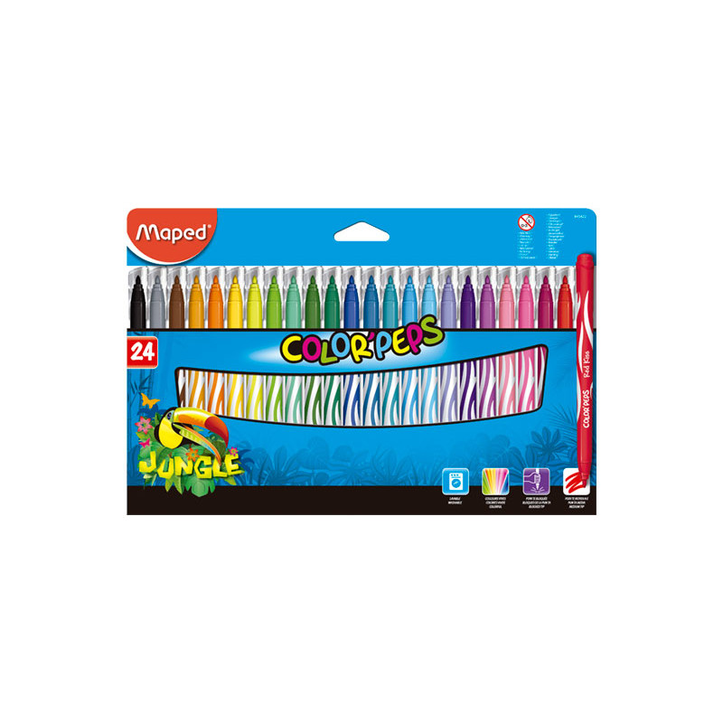 ESTUCHE 24 ROTULADORES MAPED COLOR`PEPS JUNGLE