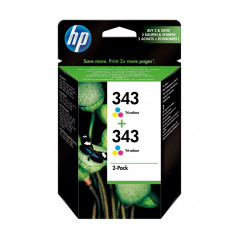 PACK DE AHORRO DE 2 CARTUCHOS DE TINTA ORIGINAL HP 343